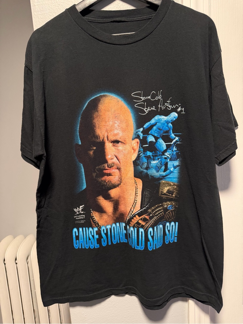 Vintage 1998 Stone Cold Steve Austin Cause Stone Cold Said So Shirt Size Mens L